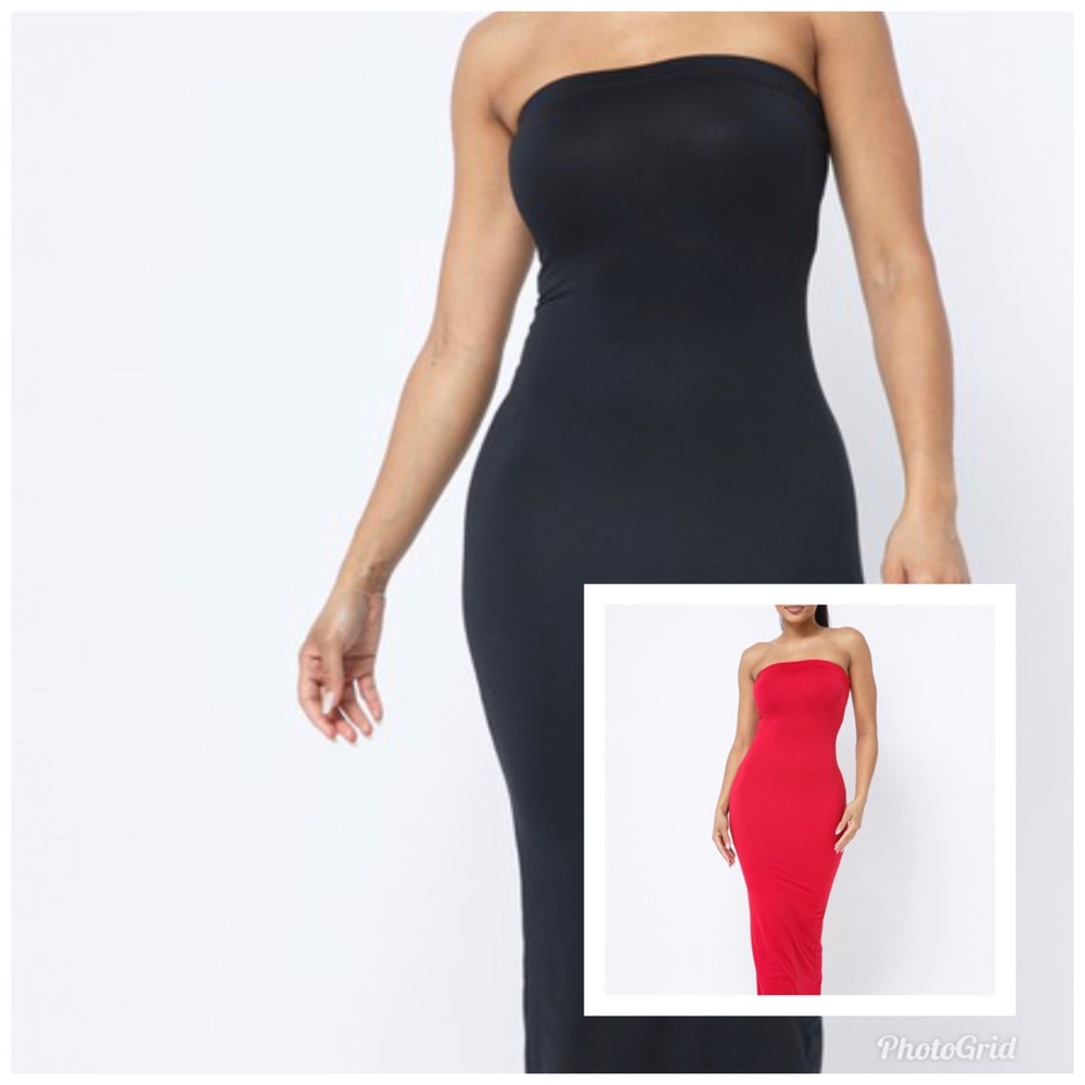 Long Tube Dress With Back Split